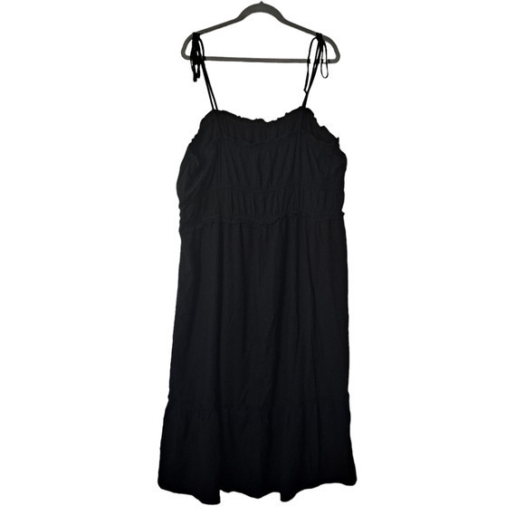 Wild Fable Womens String Straps Flowy Hem A-line Mini Dress Black Sz 2X - Picture 2 of 3